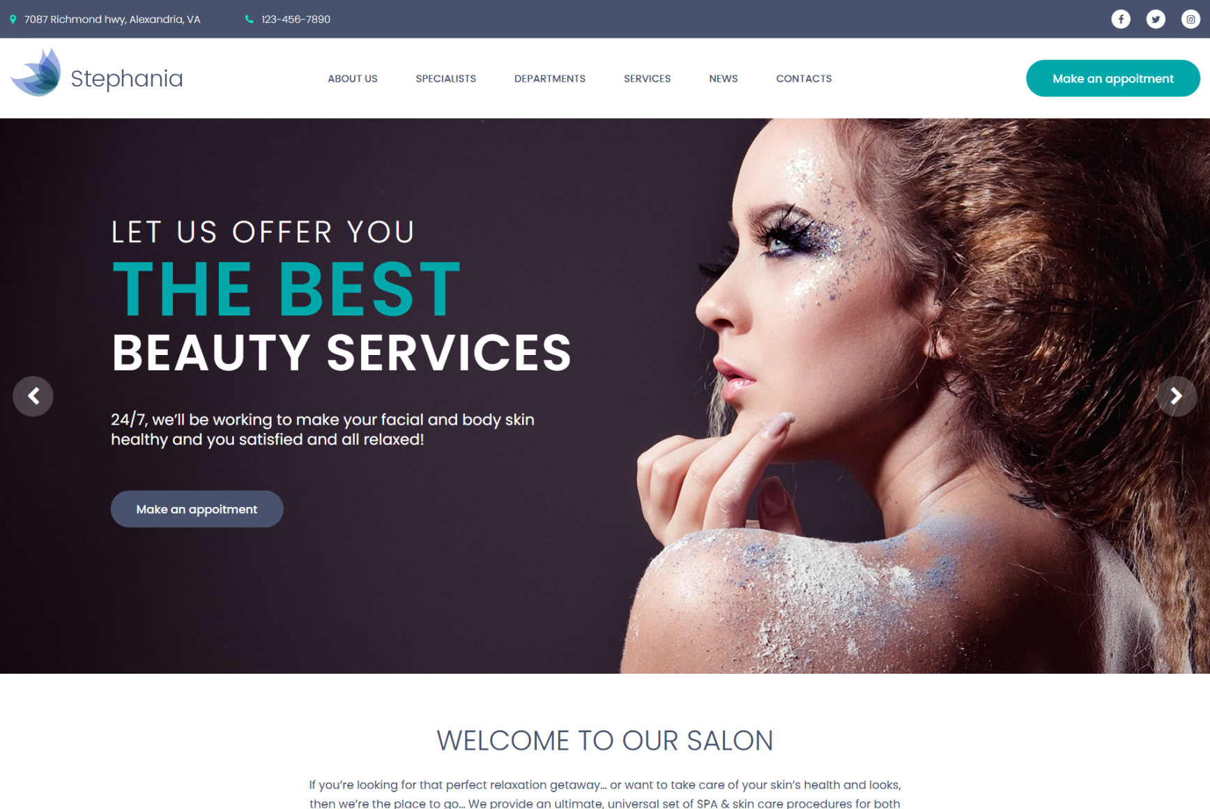 Beauty Parlor Website Template - MotoCMS