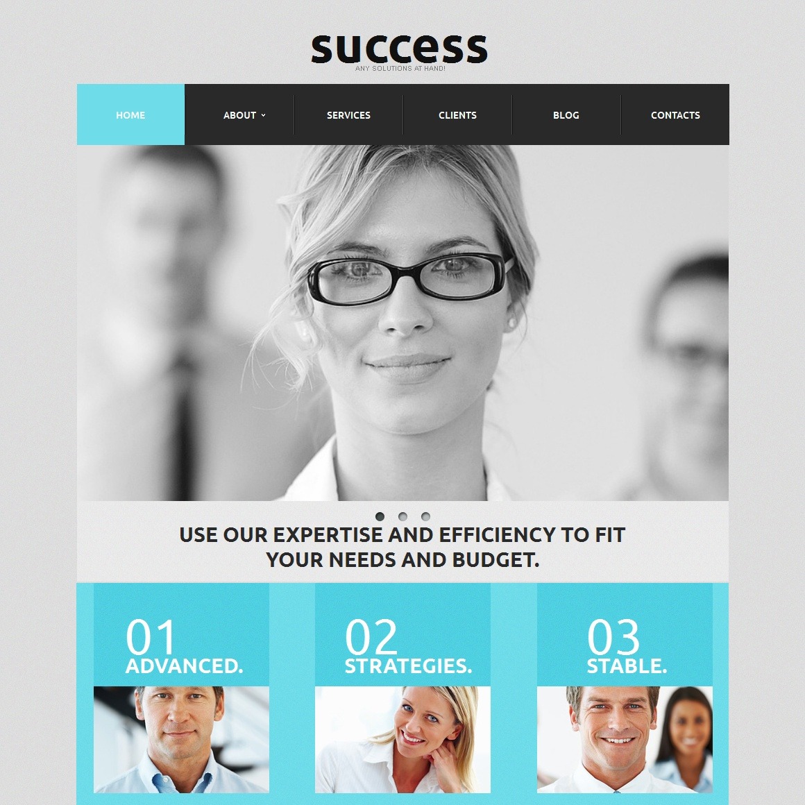 Business Website Template with Soft Gray Design - MotoCMS