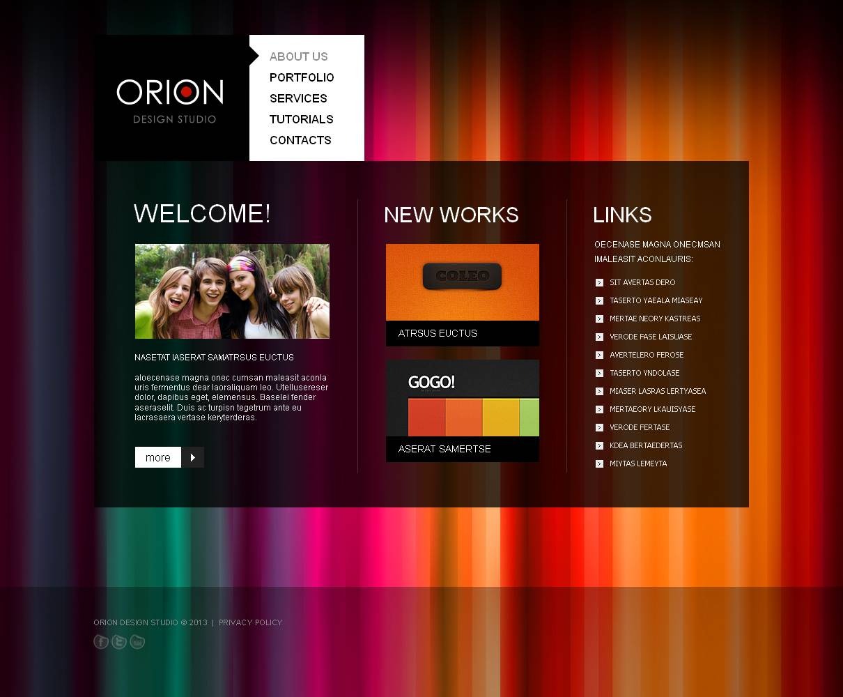 Web Design Template Done in a Wide Range of Colors - MotoCMS