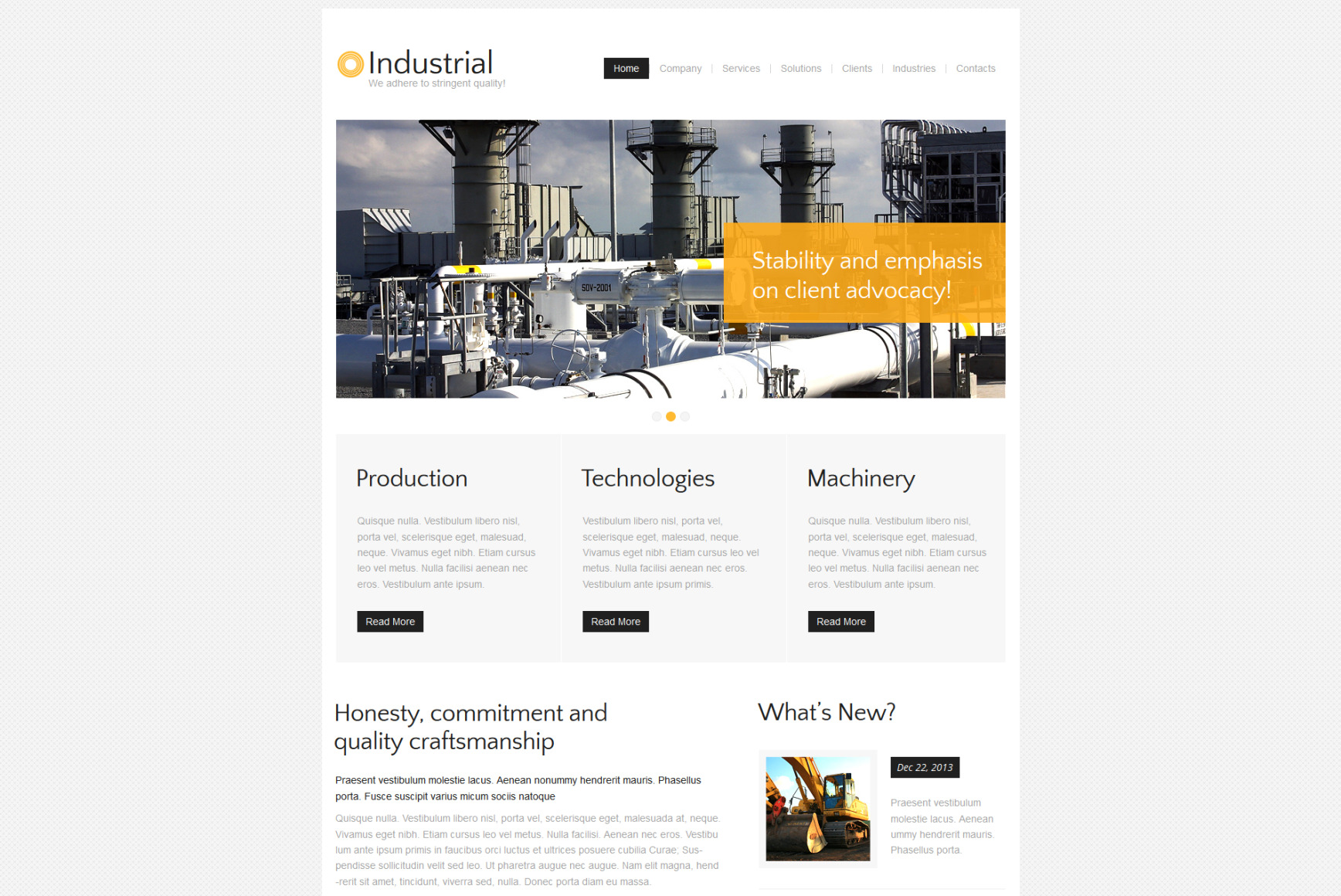 Industrial Website Template With Neutral And Minimal Design - MotoCMS