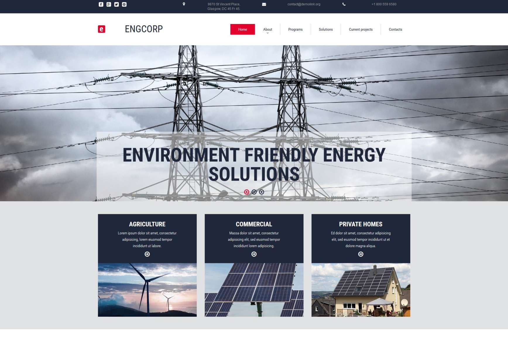 Alternative Energy site Template for Eco Company MotoCMS