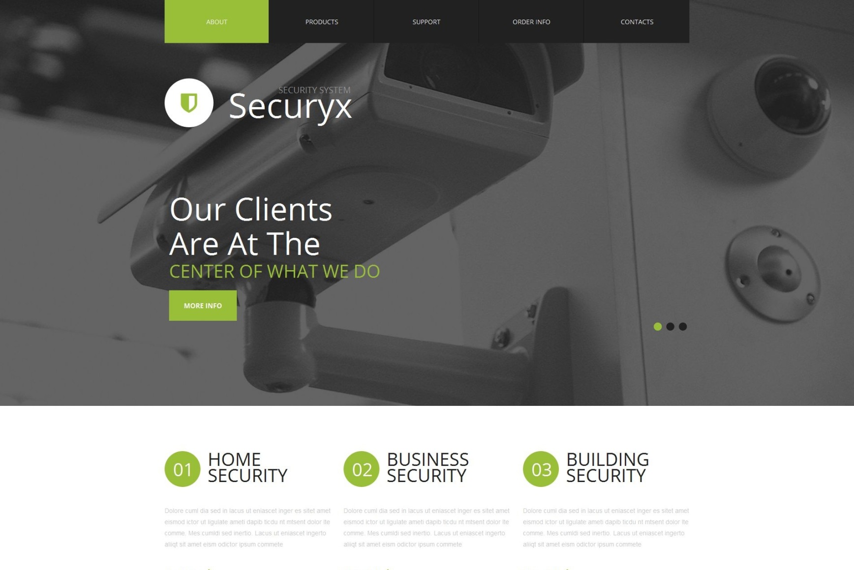 Home Security Website Design - MotoCMS