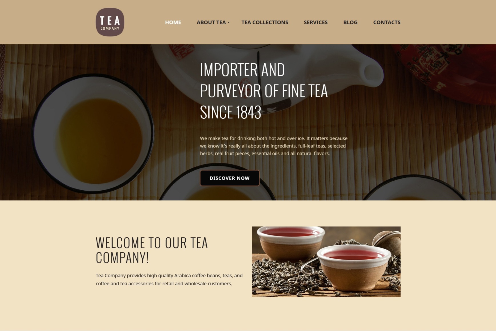 Tea site Template for Tea Company & Store MotoCMS