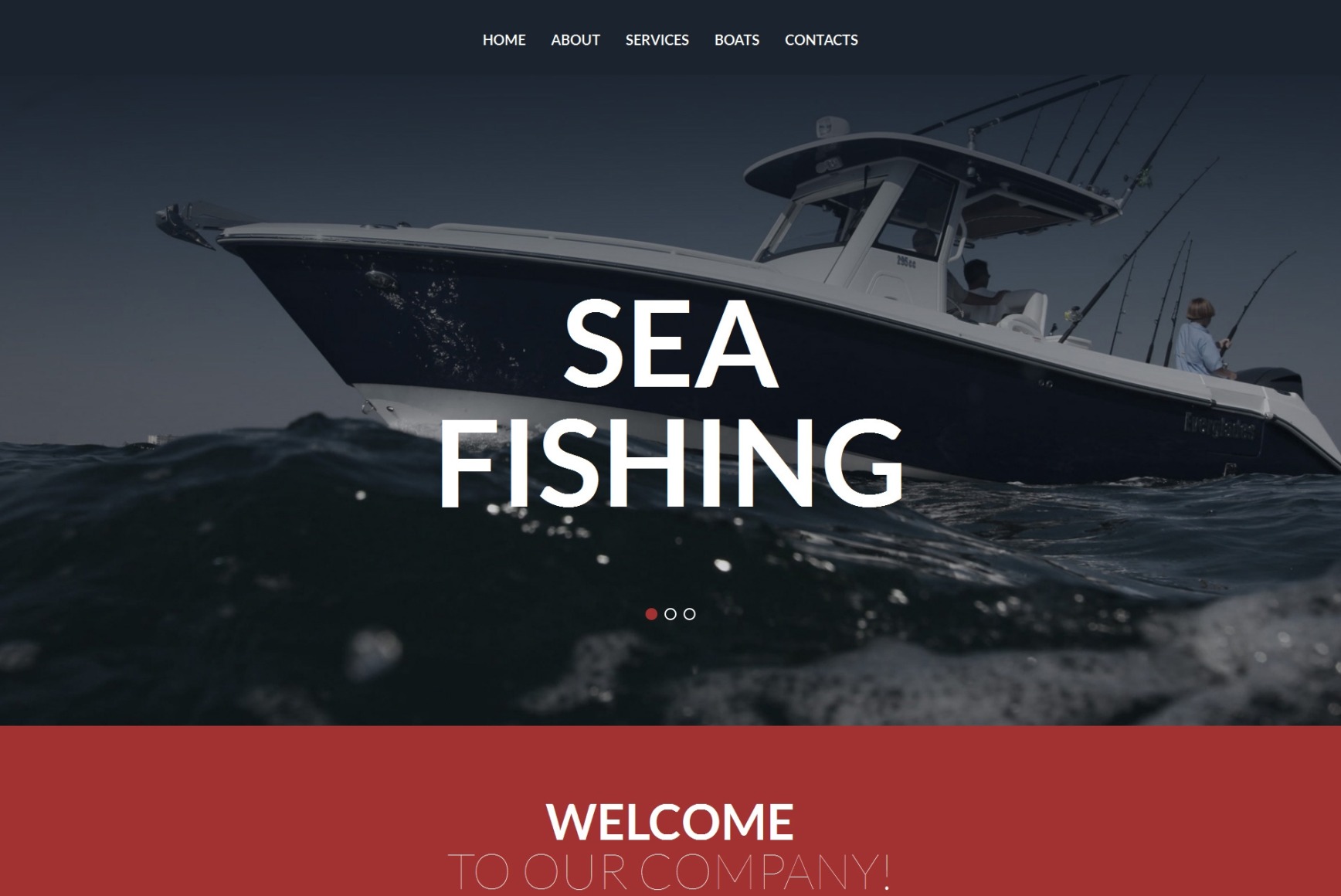 Fishing Charter Website Design for Fishermans Club MotoCMS