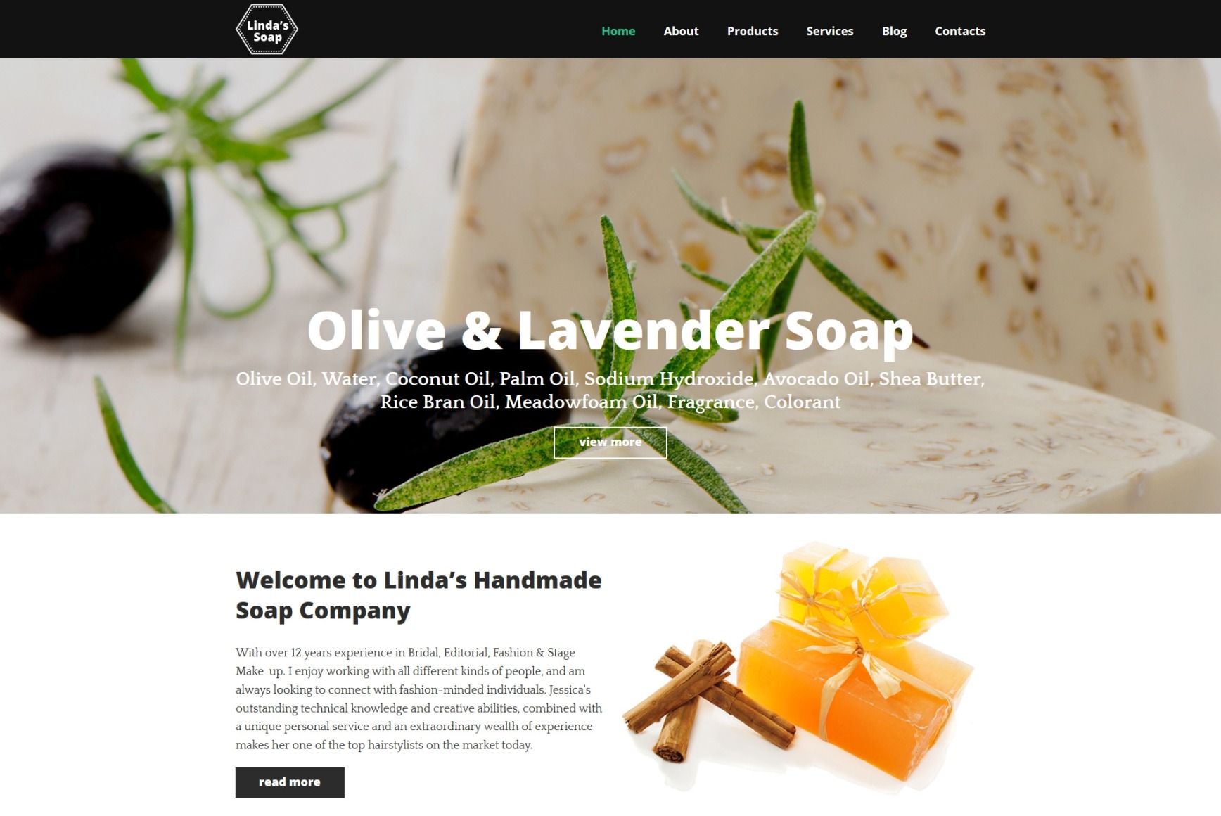 Soap site Template for Handmade Soap Manufacturer MotoCMS