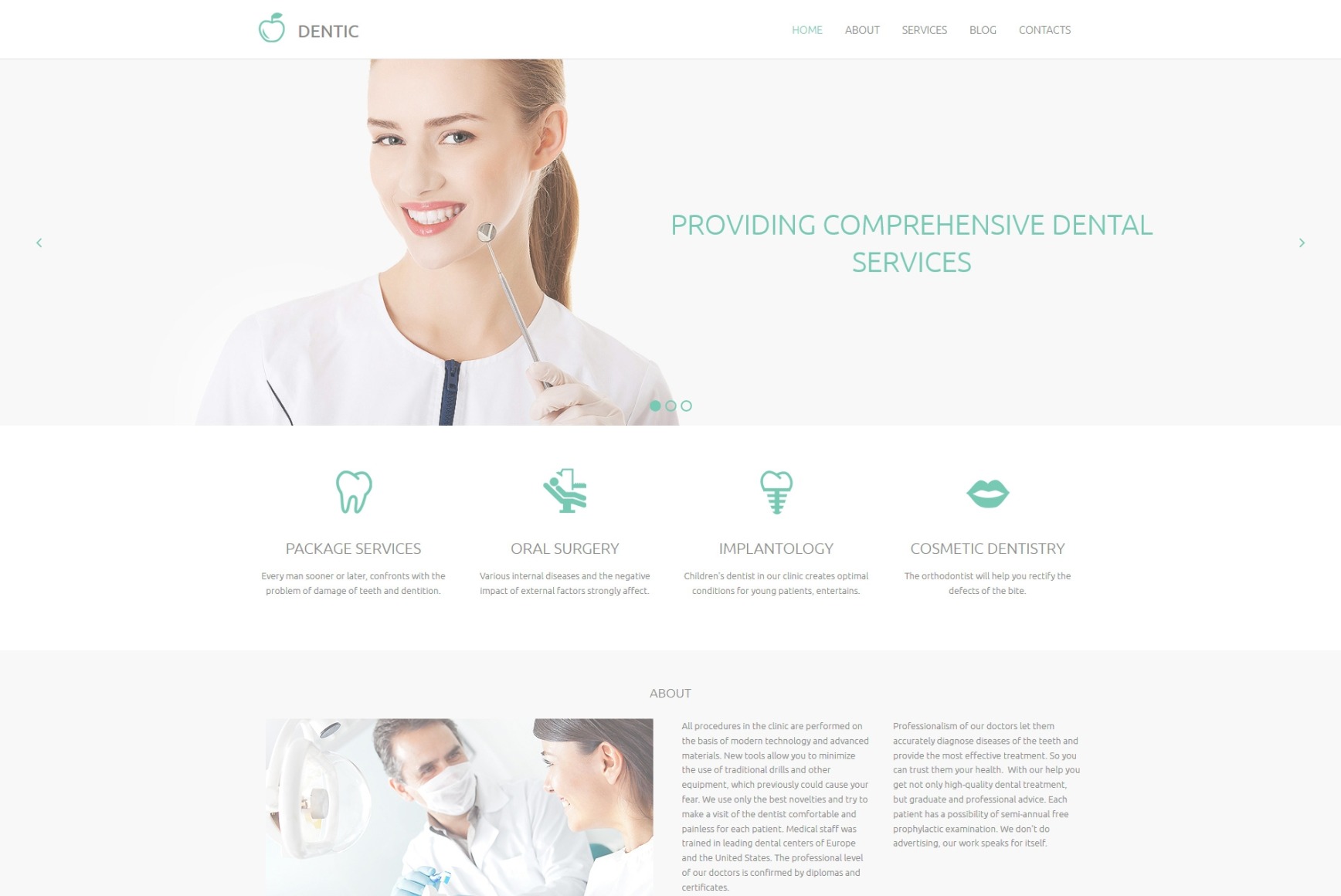 Dental Office site Design Template for Dentists MotoCMS