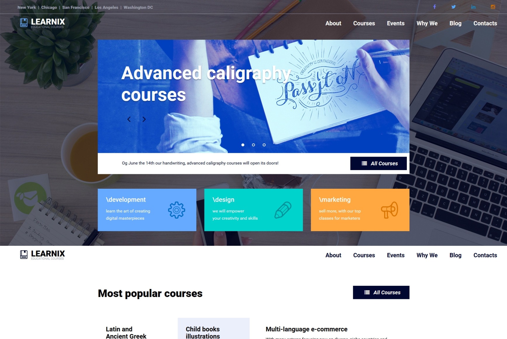 Online Education Website Template for Course Platform - MotoCMS