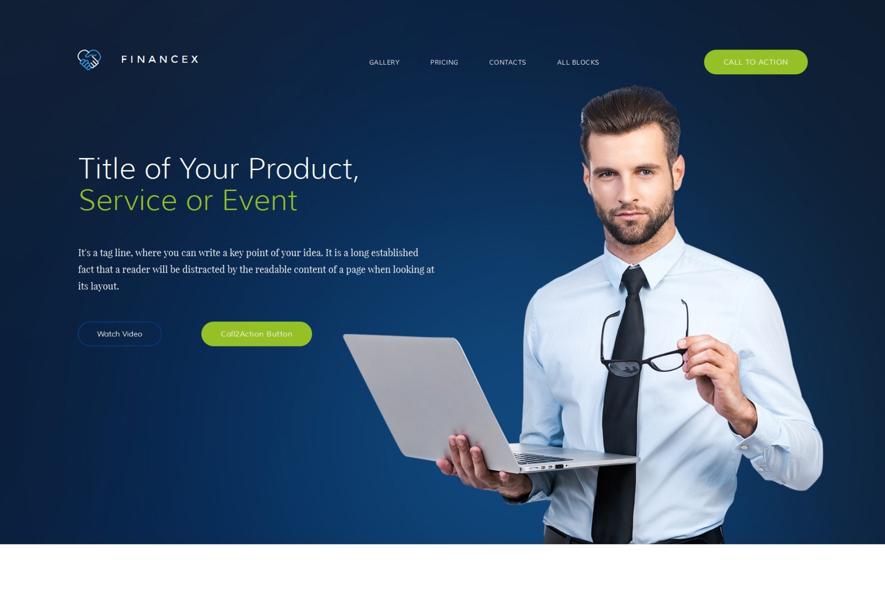 Financial Advisor Landing Page Template - MotoCMS