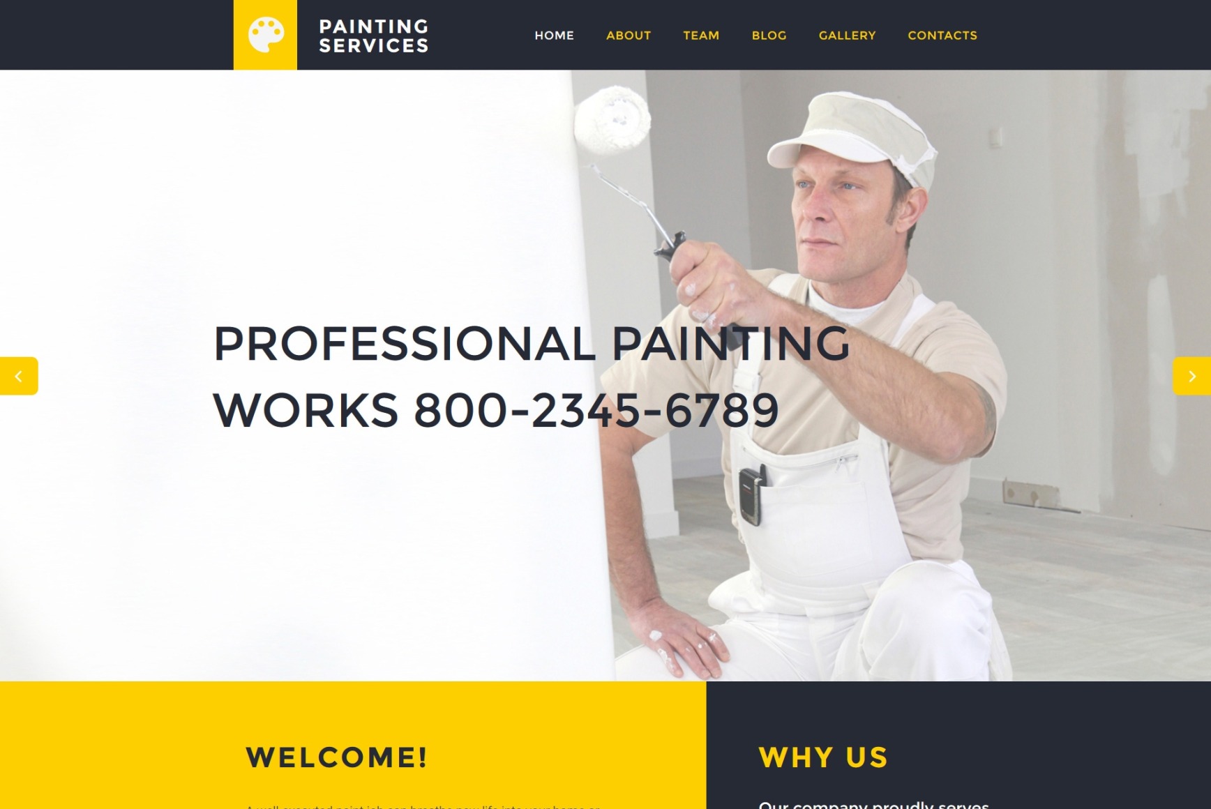 Painting Company Website Template for Painting Services - MotoCMS