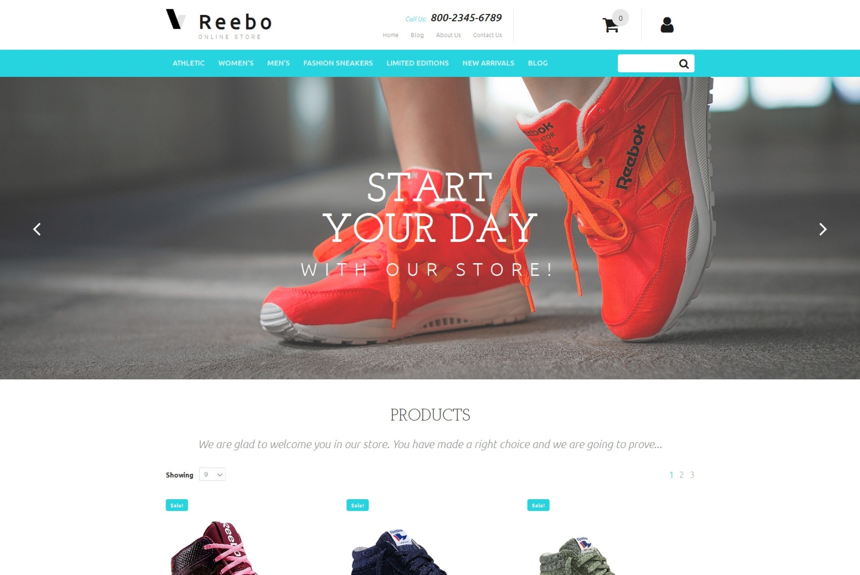 Footwear Website Template for Online Shoe Store MotoCMS