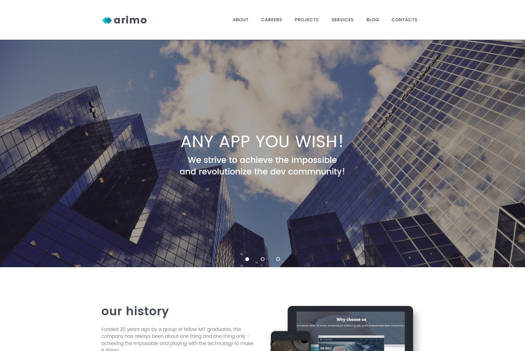 Software Company Website Template for App Development - MotoCMS