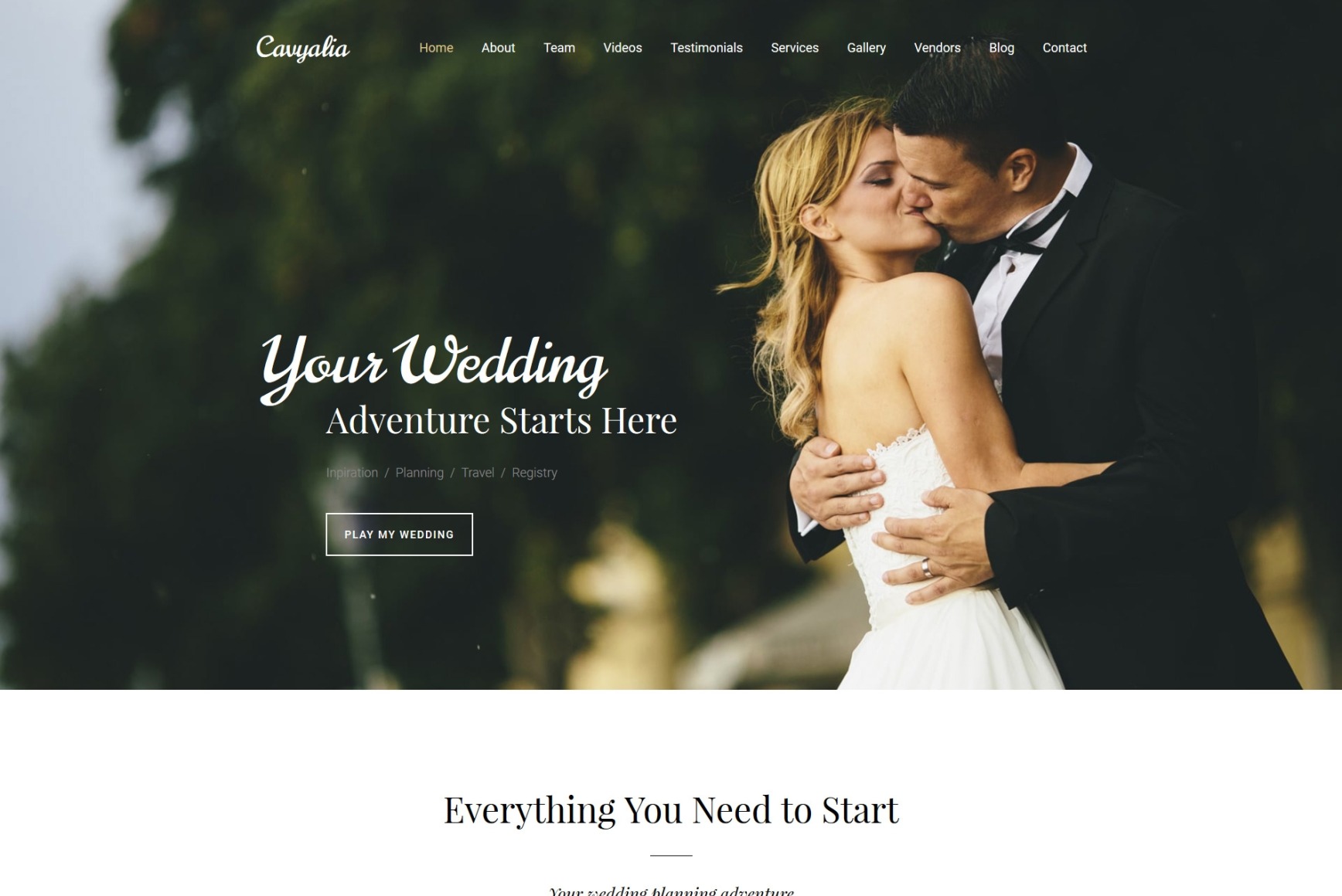 Destination Wedding Website Template for Agencies - MotoCMS