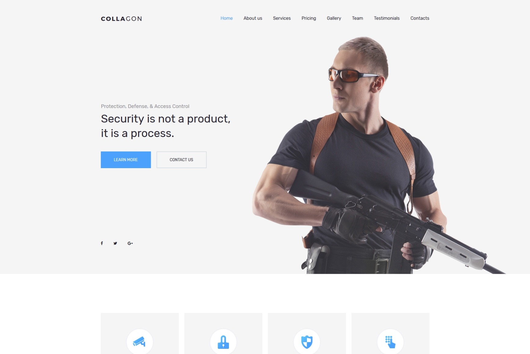 Security Guard Services Website Template for Security Agency - MotoCMS