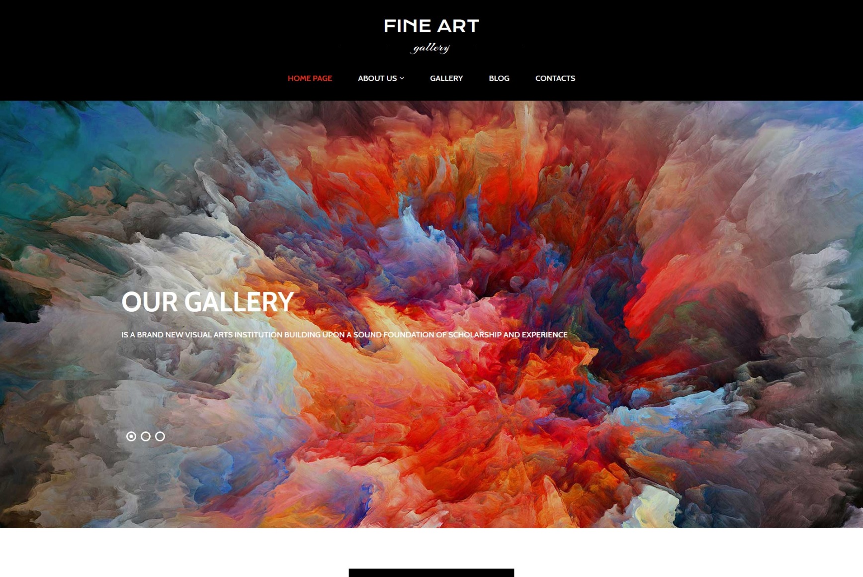 Art Gallery Website Design for Exhibition Site - MotoCMS