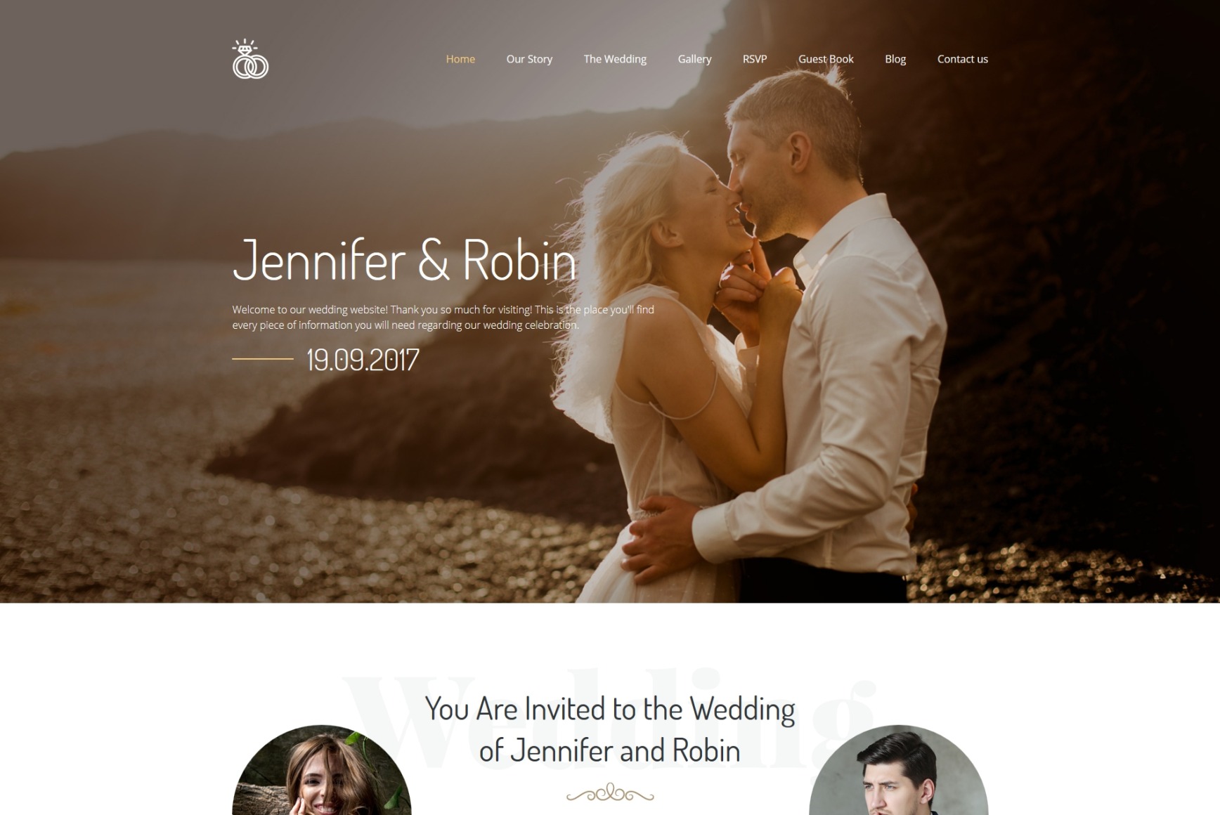 Wedding RSVP Website Template MotoCMS