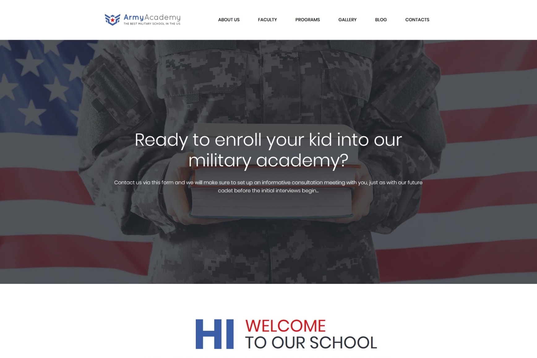 Academy Website Template for Military Academy Websites - MotoCMS