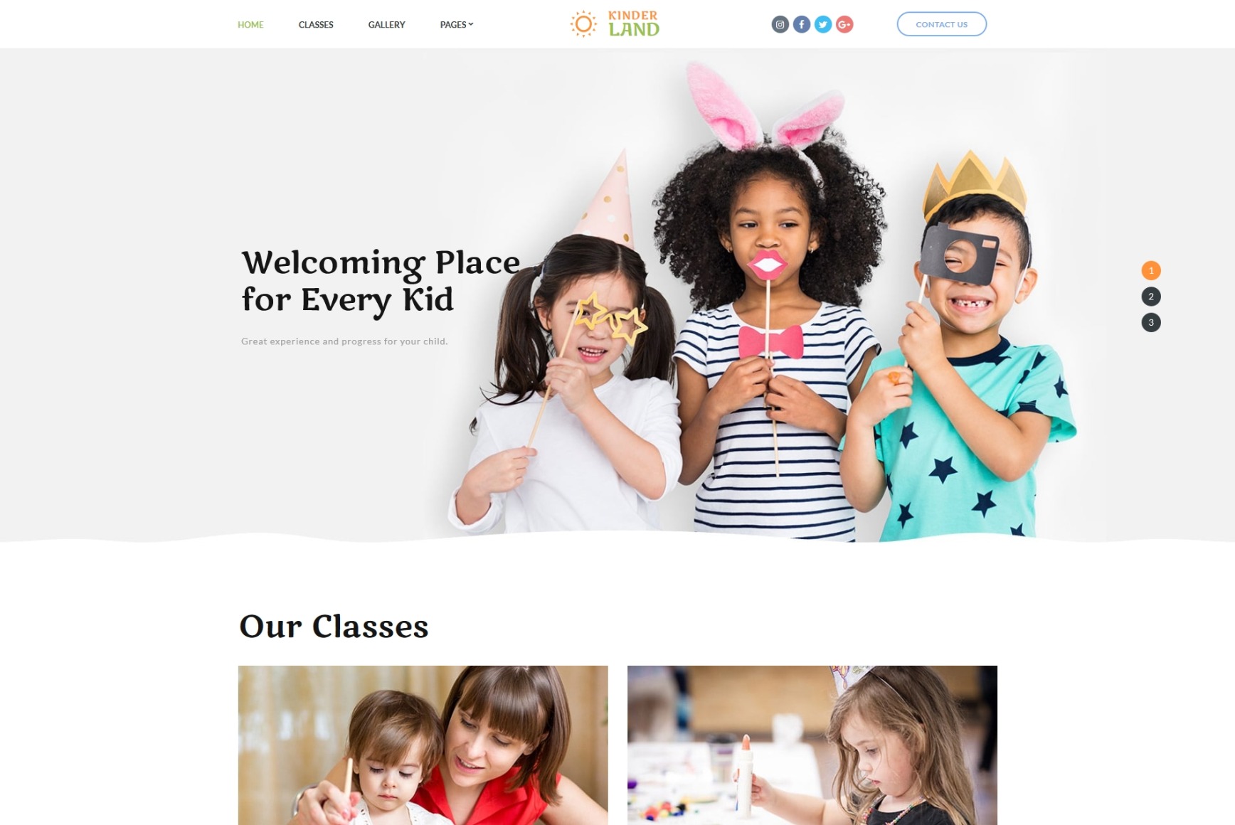 Child Care Website Template for Kids Learning Center MotoCMS