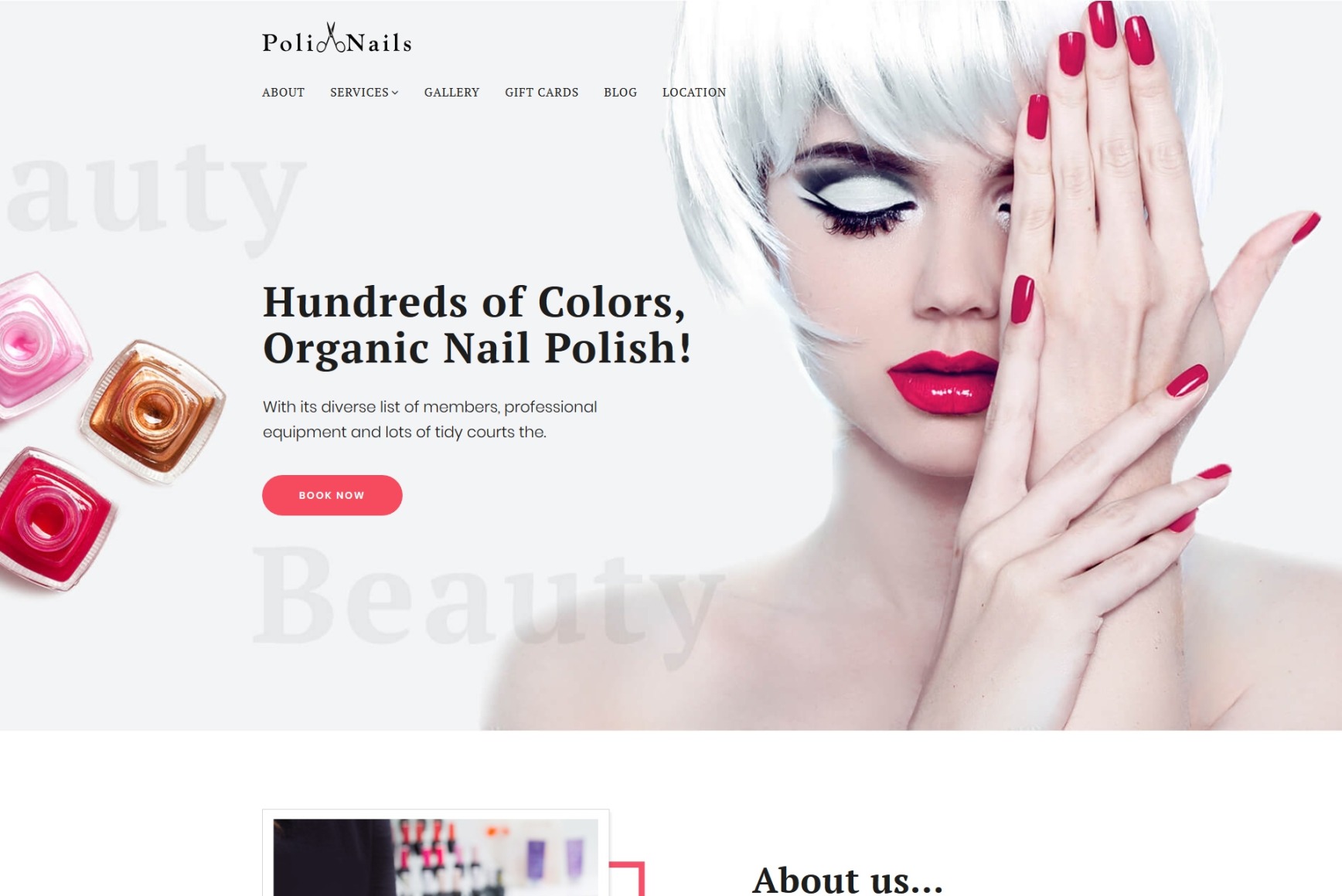 Nail Salon Website Design For Nailcare Beauty Sites MotoCMS