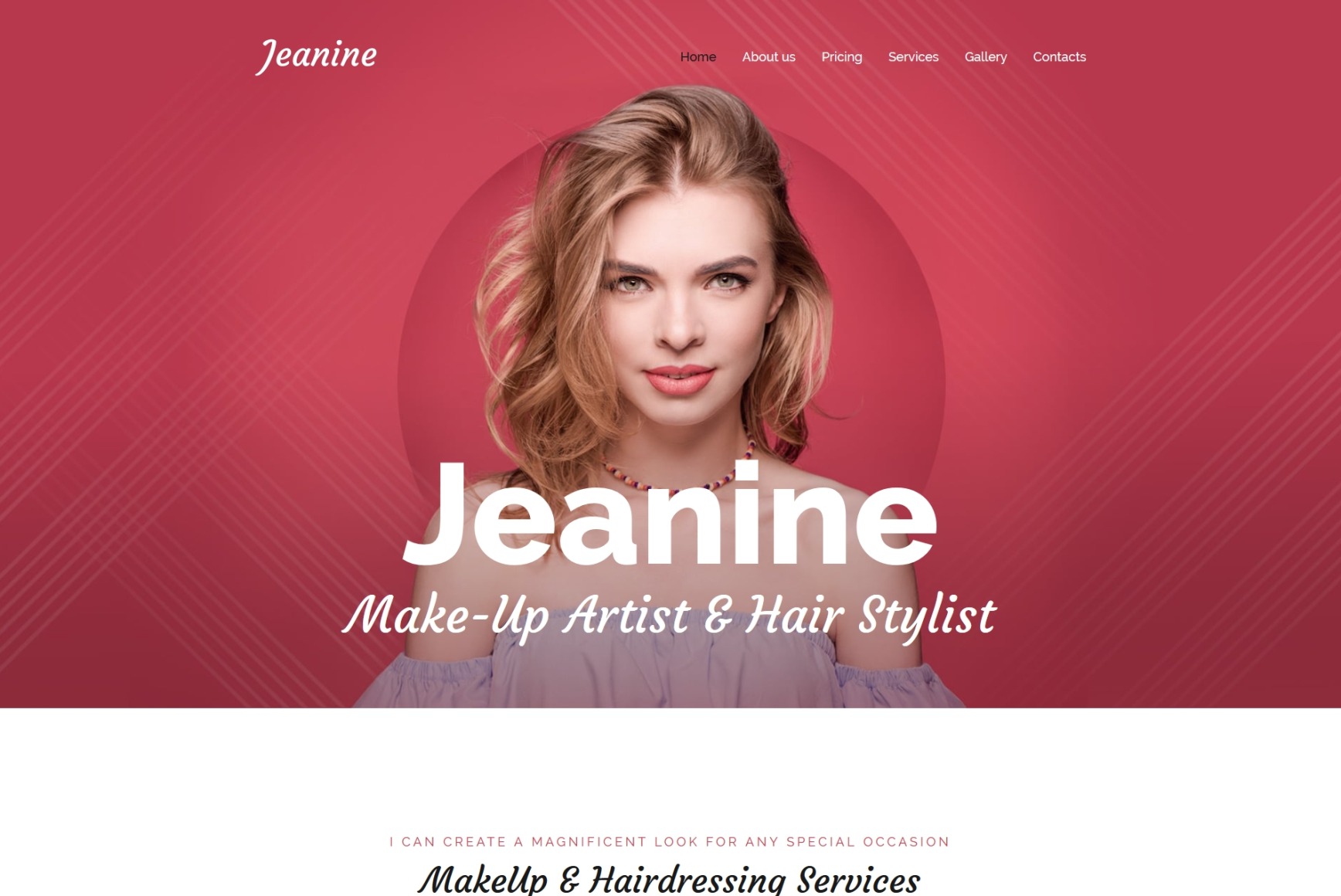 Makeup Artist Website Template for Stylist Portfolio MotoCMS