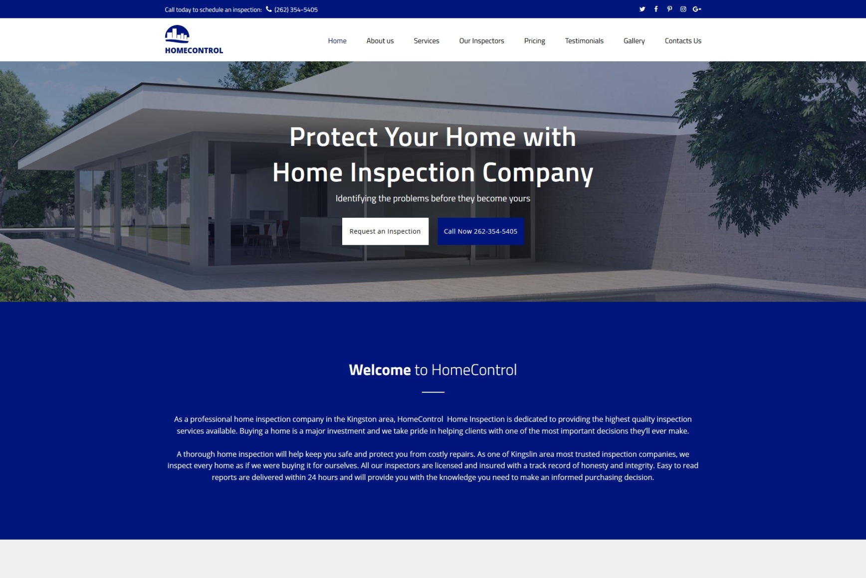 Home Inspection Website Template for Home Maintenance MotoCMS