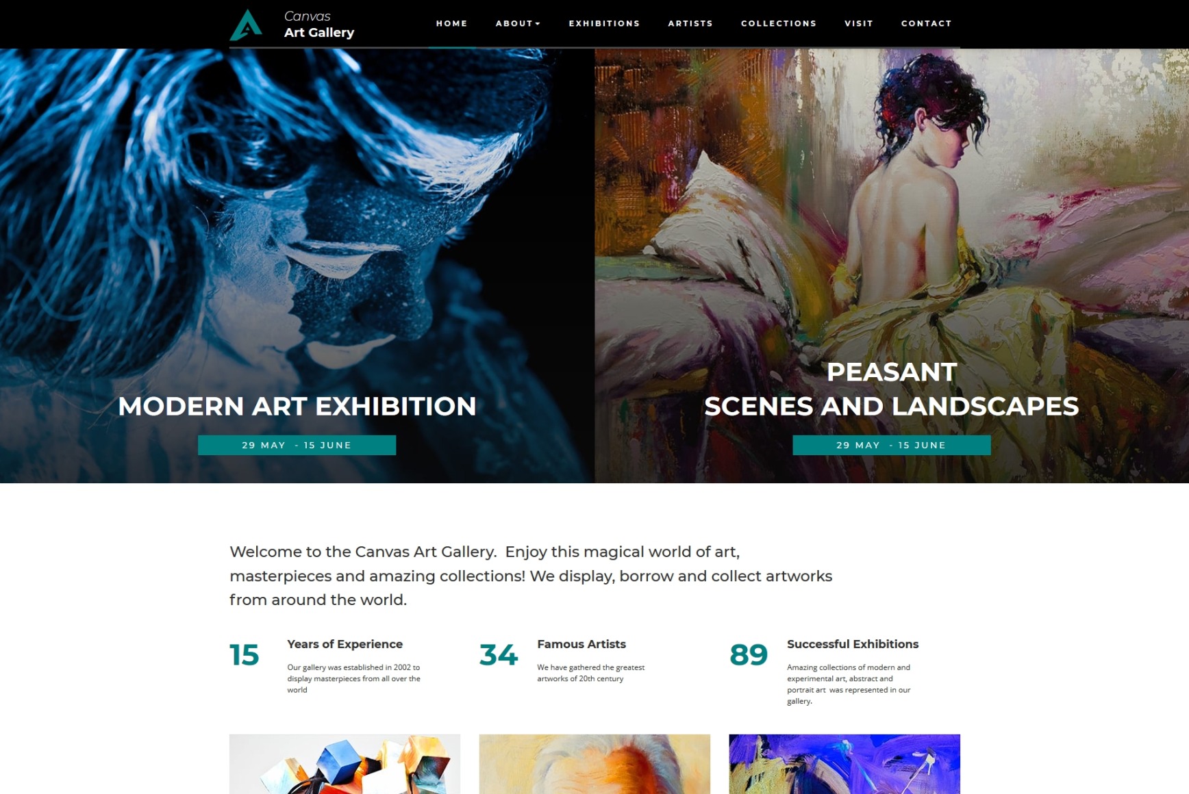 Art Gallery site Template for Fine Art Sites MotoCMS