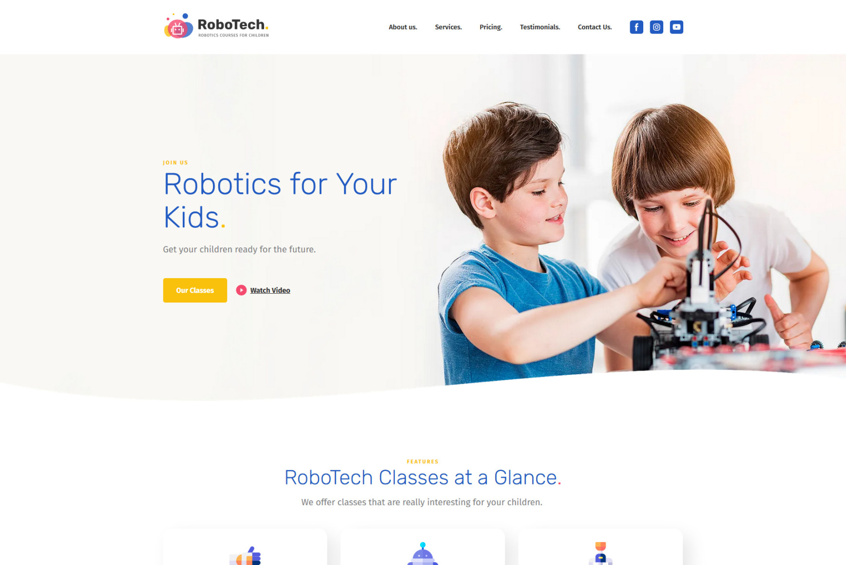 Robotics site Design MotoCMS