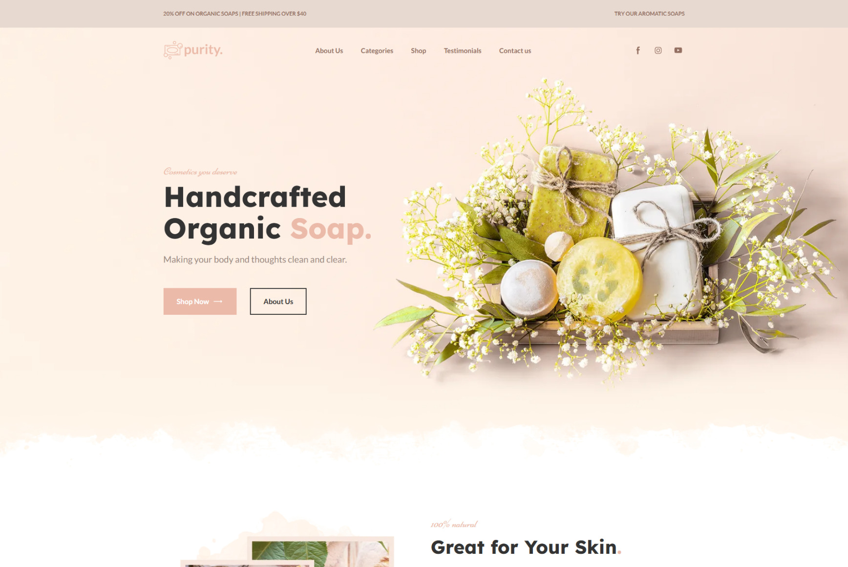 Handmade Soap Website Design - MotoCMS