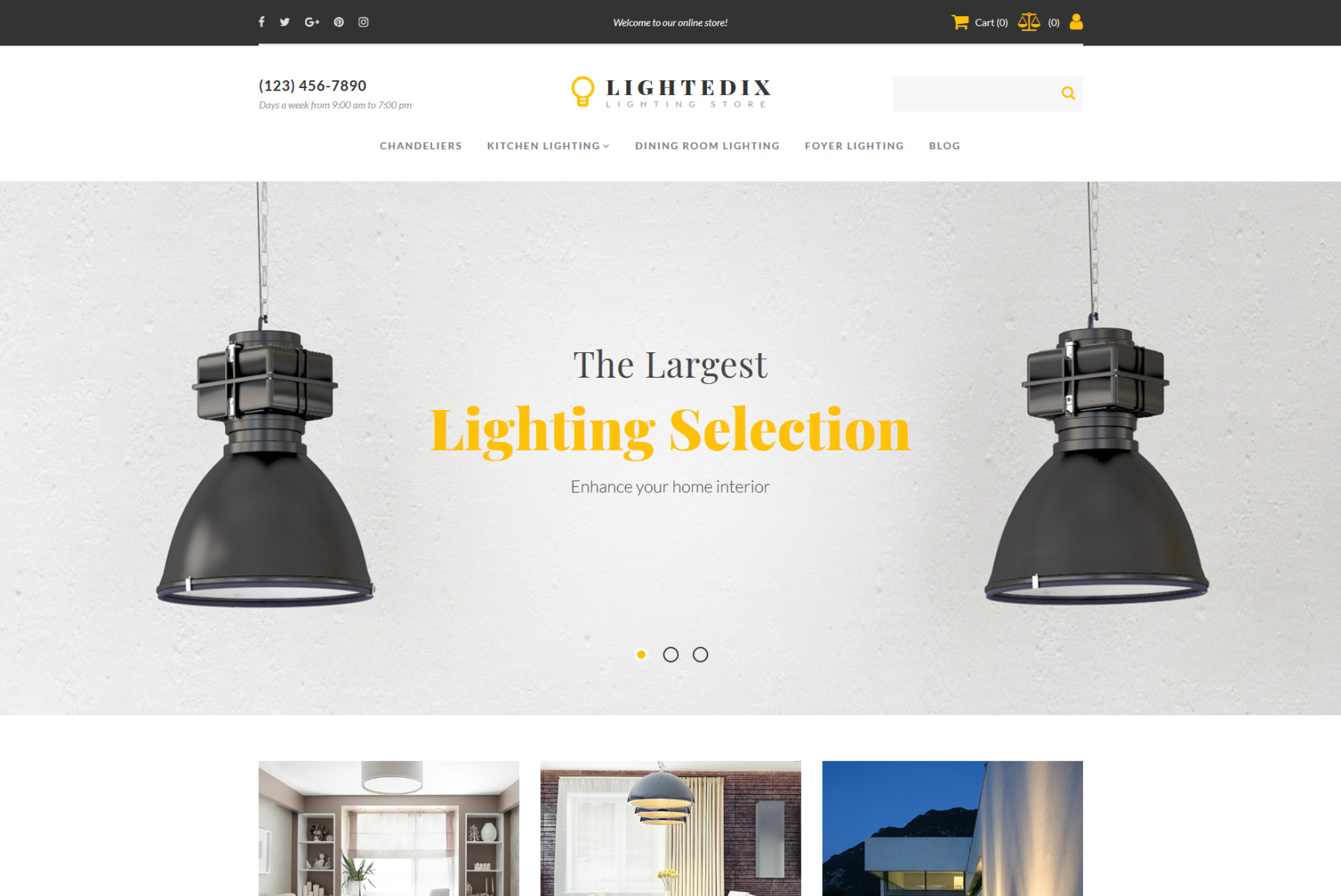 Lighting Store Website Template for Light Company MotoCMS