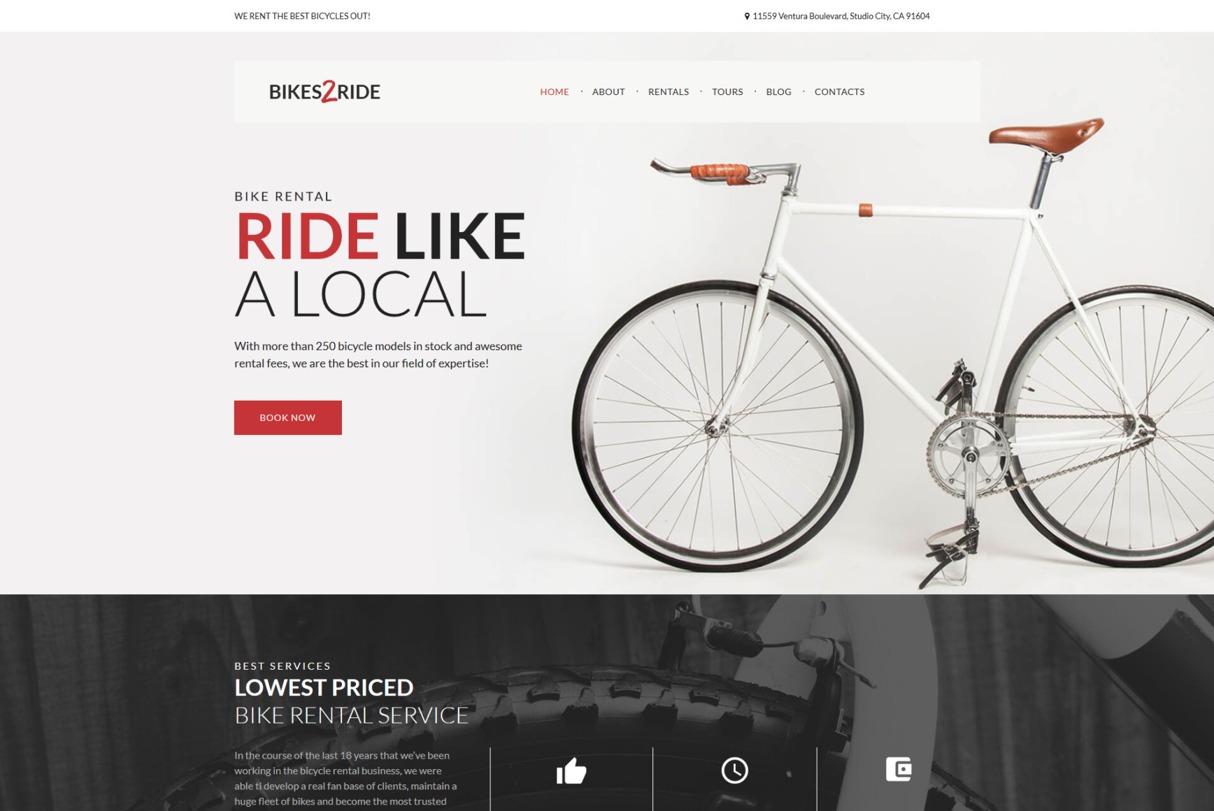 bike rental website