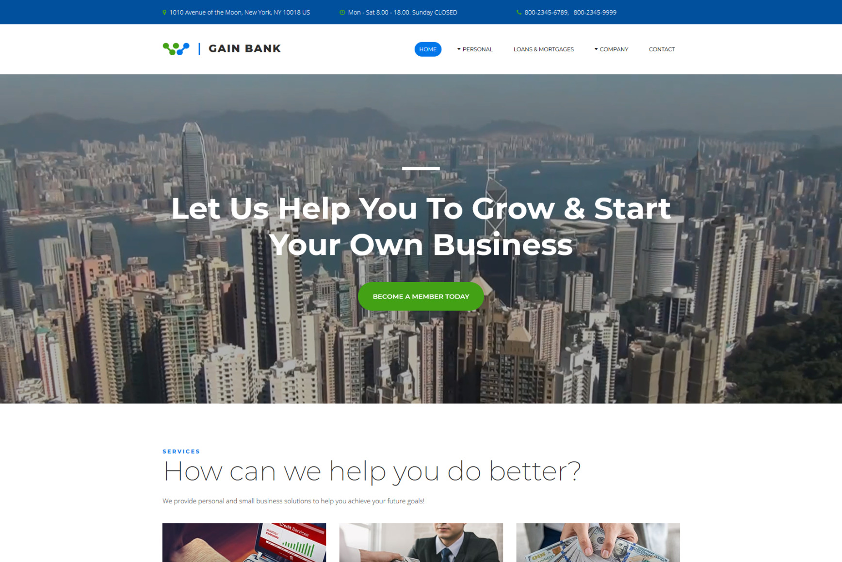 Best Bank Website Design Template - MotoCMS