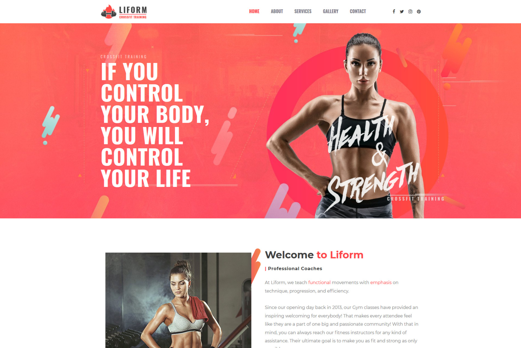 Best Crossfit Website Design for TRX training Site - MotoCMS