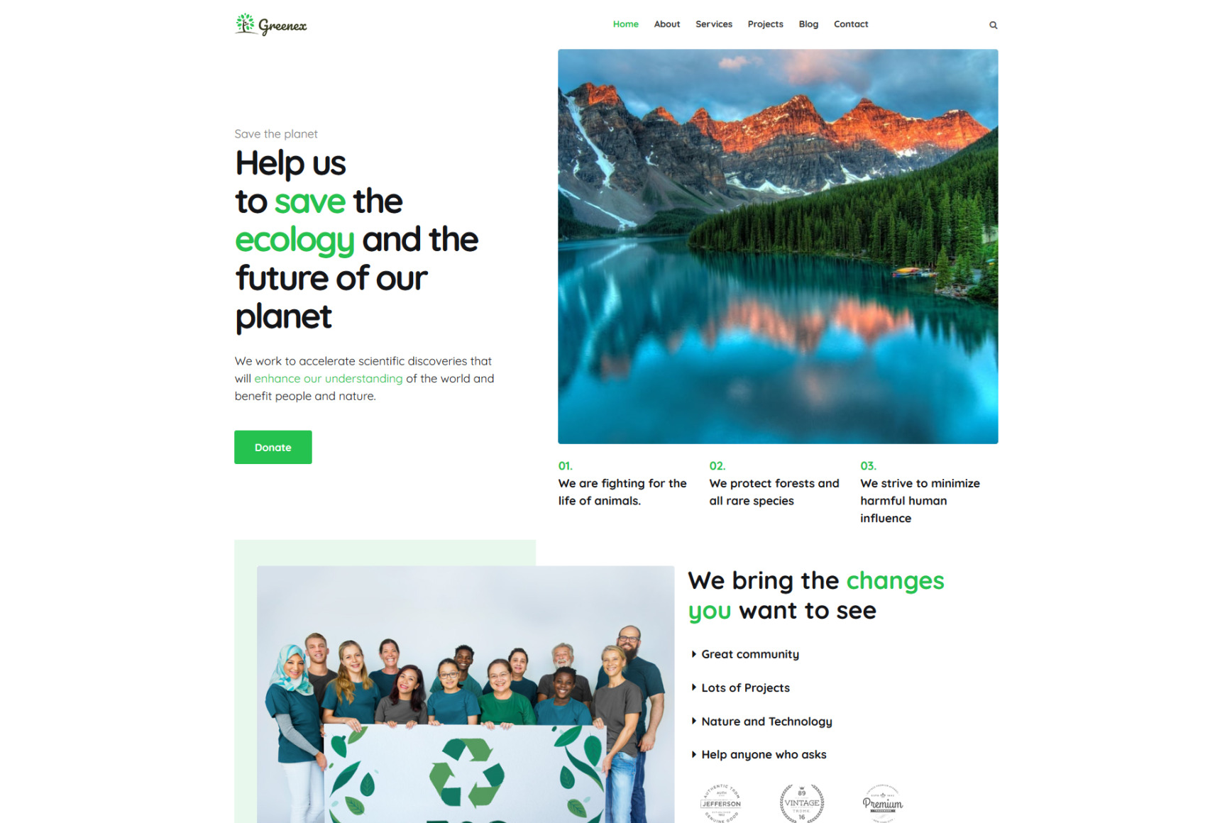 Volunteer Website Template for Ecology Fund MotoCMS