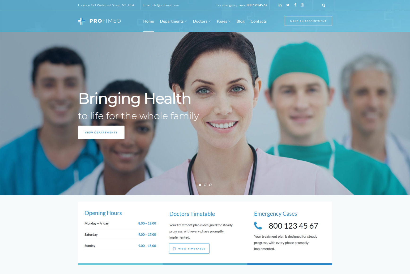 Physician Website Template for Health Center - MotoCMS