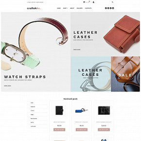 Leather Website Template for Belts & Wallets Store - MotoCMS