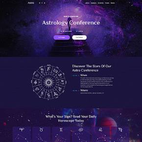 Astrology Website Template for Horoscope Site MotoCMS