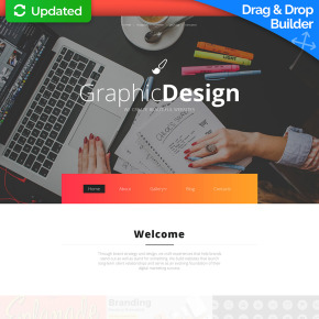 Graphic Design Website Template with Blog Graphic Design Website Template with Blog Image