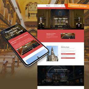 Catholic Church Website Design for Spiritual Site Catholic Church Website Design for Spiritual Site Image
