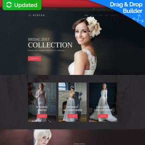 Wedding Dress Website Template for Bridal Shop Azalea Wedding Dress Website Template for Bridal Shop Image