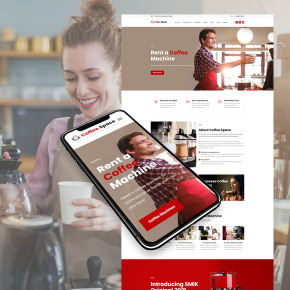 Сoffee Machine Website Design Image