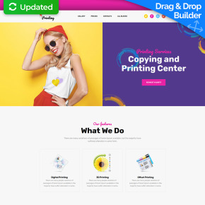 One Page Website Template for Printing Company Website Template for Printing Company Image