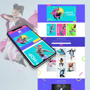 Dance School Website Template for Street Dancing Dance School Website Template for Street Dancing Image