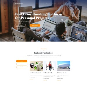 Crowdfunding Website Template for Fundraising Websites | TemplateMonster