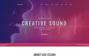 Recording Studio Website Design - Recordex - tablet image