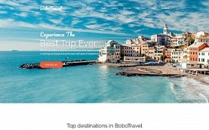 Travel Website Design - BoboTravel - tablet image