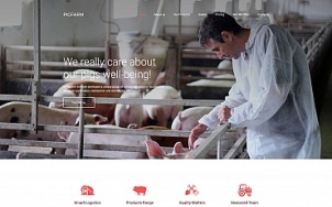 Pig Farm Website Design - PigFarm - tablet image