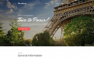 Tourism Website Design - Paris Travel - tablet image