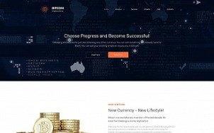 Cryptocurrency Website Design - Bitcorp - tablet image