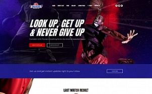 Basketball Website Design - Thunder - tablet image