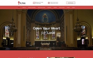 Church Website Design - St. Peter - tablet image