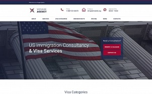 Immigration Website Template For Immigration Consultancy & Visa Services Website - tablet image